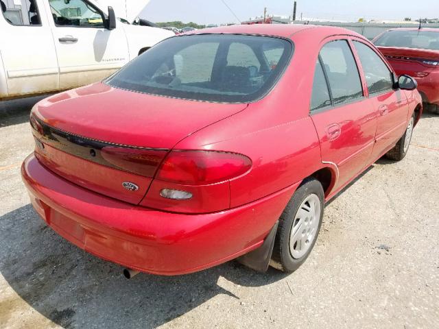 1FAFP13PXWW128309 - 1998 FORD ESCORT SE RED photo 4