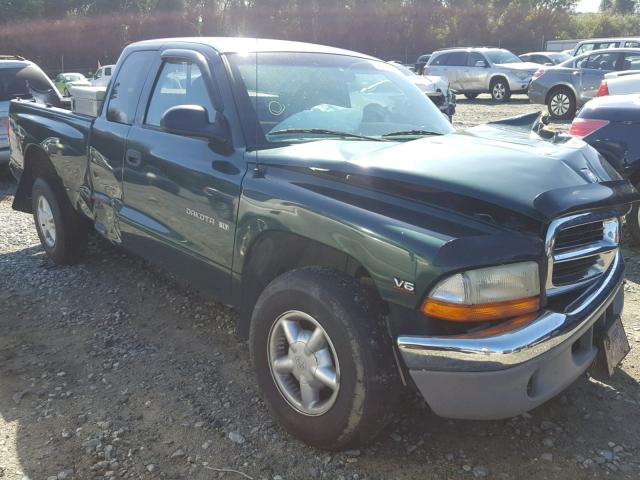 1B7GL22X7WS740458 - 1998 DODGE DAKOTA GREEN photo 1