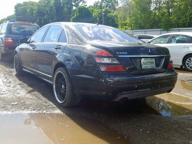 WDDNG71X07A068069 - 2007 MERCEDES-BENZ S 550 BLACK photo 3