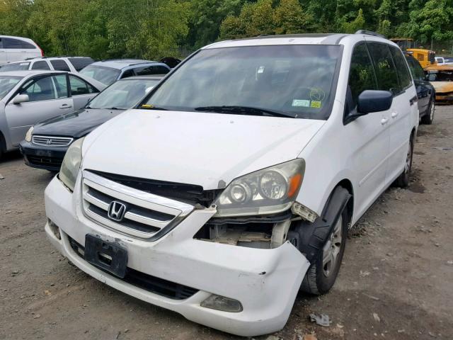 5FNRL38756B062778 - 2006 HONDA ODYSSEY EX WHITE photo 2