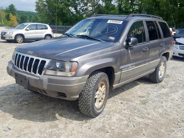 1J4GW48S92C222722 - 2002 JEEP GRAND CHER GRAY photo 2