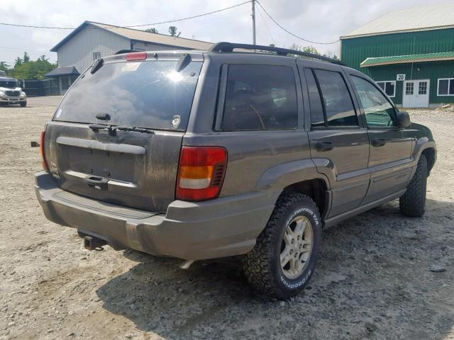 1J4GW48S92C222722 - 2002 JEEP GRAND CHER GRAY photo 4