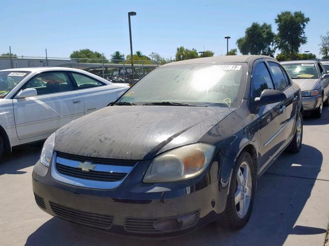 1G1AZ58F677310485 - 2007 CHEVROLET COBALT LTZ BLACK photo 2