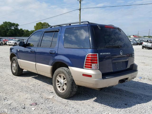 4M2ZU86K54UJ14765 - 2004 MERCURY MOUNTAINEE BLUE photo 3