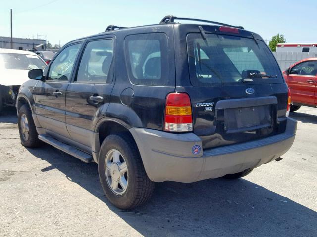 1FMYU01192KD85169 - 2002 FORD ESCAPE XLS BLACK photo 3