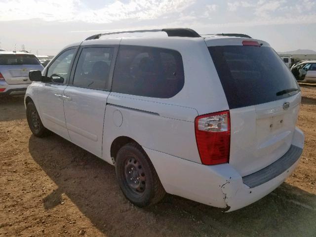 KNDMG4C35A6341466 - 2010 KIA SEDONA LX WHITE photo 3