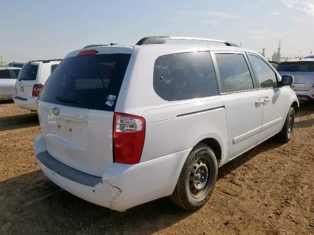 KNDMG4C35A6341466 - 2010 KIA SEDONA LX WHITE photo 4