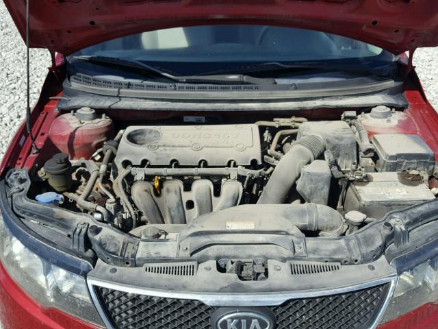 KNAFU4A26A5051560 - 2010 KIA FORTE EX RED photo 7