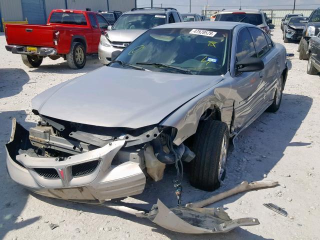 1G2NF52EXYC542148 - 2000 PONTIAC GRAND AM S GRAY photo 2