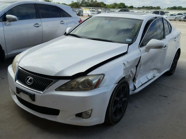 JTHBF5C22A5110407 - 2010 LEXUS IS 250 WHITE photo 2