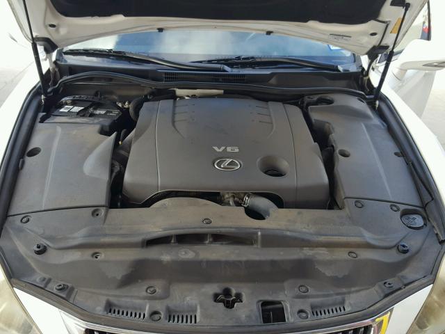 JTHBF5C22A5110407 - 2010 LEXUS IS 250 WHITE photo 7