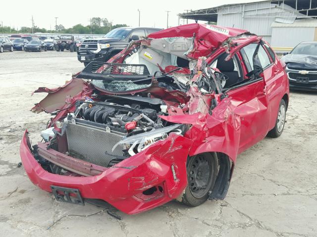 3HGGK5H53FM764485 - 2015 HONDA FIT LX RED photo 2