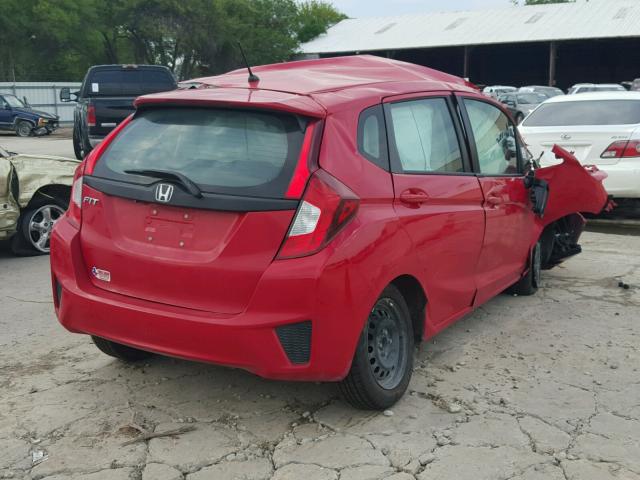 3HGGK5H53FM764485 - 2015 HONDA FIT LX RED photo 4