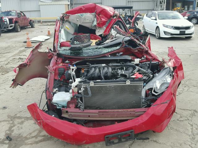 3HGGK5H53FM764485 - 2015 HONDA FIT LX RED photo 9