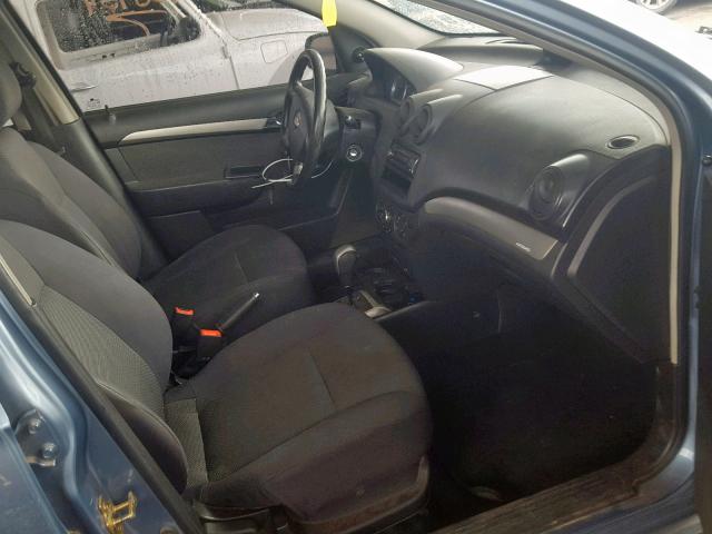 KL1TD56637B048074 - 2007 CHEVROLET AVEO BASE ლურჯი ფოტო 5