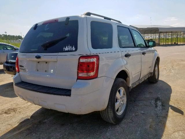 1FMCU03108KB49171 - 2008 FORD ESCAPE XLT WHITE photo 4