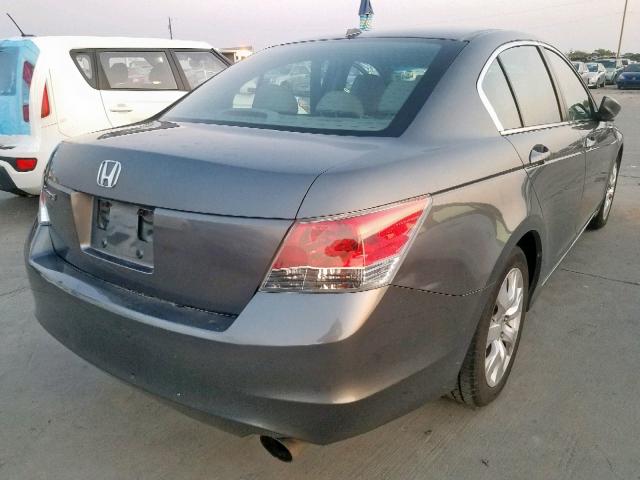 1HGCP26879A031241 - 2009 HONDA ACCORD EXL GRAY photo 4