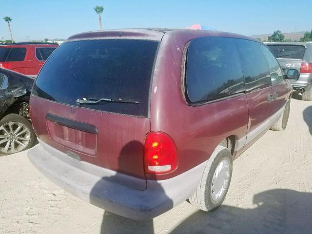 1B4GP44R0WB681457 - 1998 DODGE GRAND CARA BURGUNDY photo 4