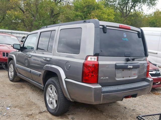 1J8HG48K88C135046 - 2008 JEEP COMMANDER GRAY photo 3