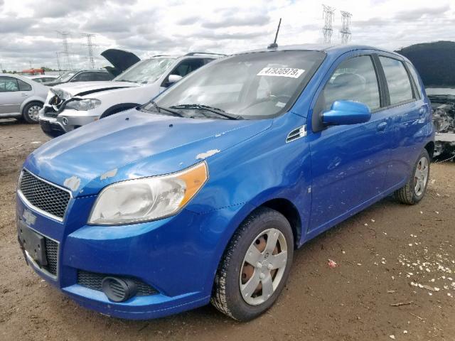 KL1TD66E99B322877 - 2009 CHEVROLET AVEO LS BLUE photo 2