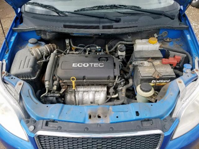 KL1TD66E99B322877 - 2009 CHEVROLET AVEO LS BLUE photo 7