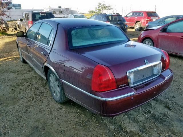 1LNHM83W74Y638786 - 2004 LINCOLN TOWN CAR U BURGUNDY photo 3