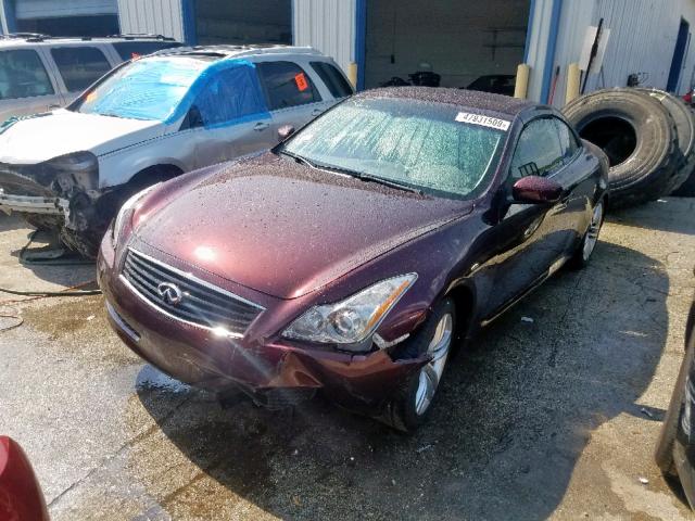 JNKCV66E09M723825 - 2009 INFINITI G37 BASE PURPLE photo 2