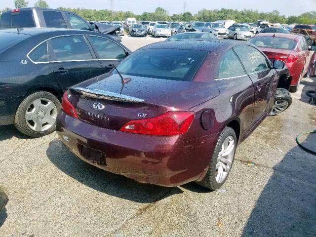 JNKCV66E09M723825 - 2009 INFINITI G37 BASE PURPLE photo 4