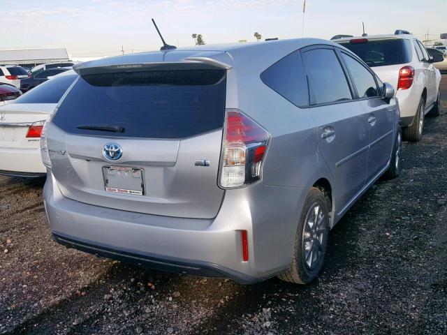 JTDZN3EU9FJ024189 - 2015 TOYOTA PRIUS V GRAY photo 4