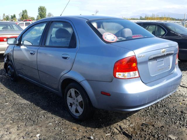 KL1TD56636B638855 - 2006 CHEVROLET AVEO BASE Көк фото 3