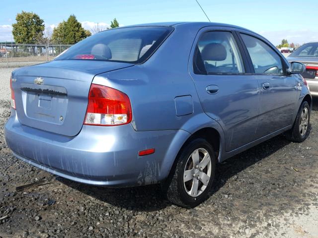 KL1TD56636B638855 - 2006 CHEVROLET AVEO BASE Көк фото 4