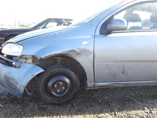 KL1TD56636B638855 - 2006 CHEVROLET AVEO BASE Көк фото 9