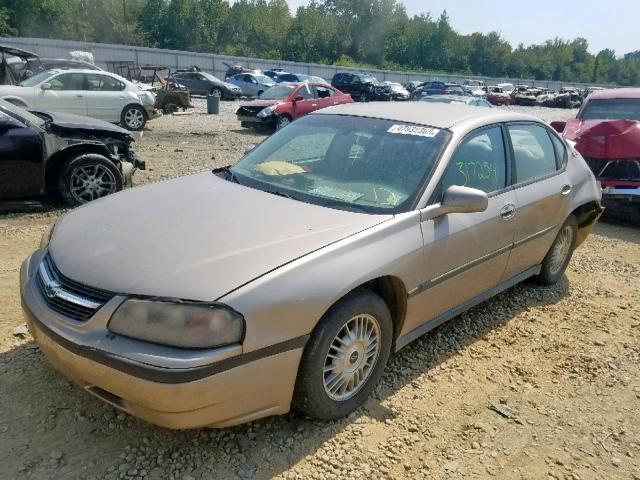 2G1WF52E719163405 - 2001 CHEVROLET IMPALA GOLD photo 2