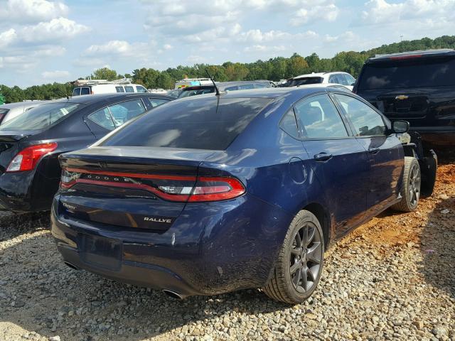 1C3CDFBB3FD422515 - 2015 DODGE DART SXT BLUE photo 4