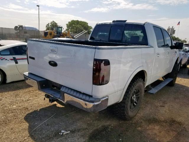 1FTPW12525KB99561 - 2005 FORD F150 SUPER WHITE photo 4