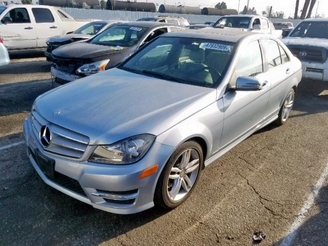 WDDGF4HB5DR270584 - 2013 MERCEDES-BENZ C 250 BLUE photo 2