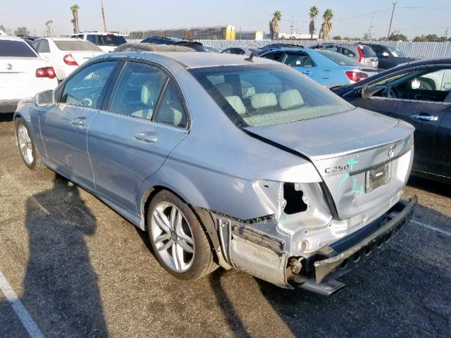 WDDGF4HB5DR270584 - 2013 MERCEDES-BENZ C 250 BLUE photo 3