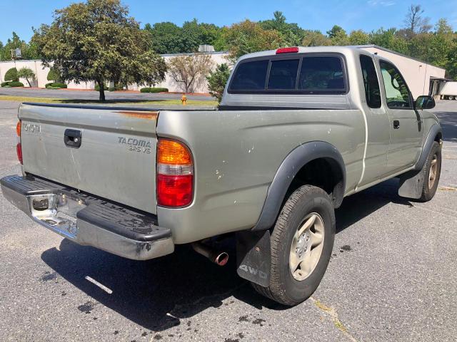 5TEWN72N13Z299645 - 2003 TOYOTA TACOMA XTR SILVER photo 4