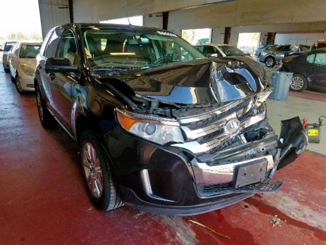 2FMDK4JC8EBA03726 - 2014 FORD EDGE SEL BLACK photo 1