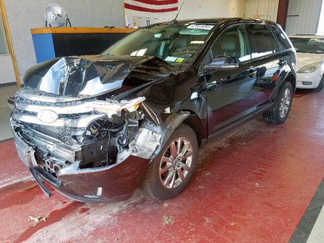 2FMDK4JC8EBA03726 - 2014 FORD EDGE SEL BLACK photo 2