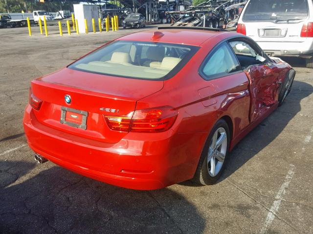 WBA3N7C56FK222888 - 2015 BMW 428 I RED photo 4
