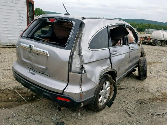 JHLRE48717C101416 - 2007 HONDA CR-V EXL SILVER photo 4