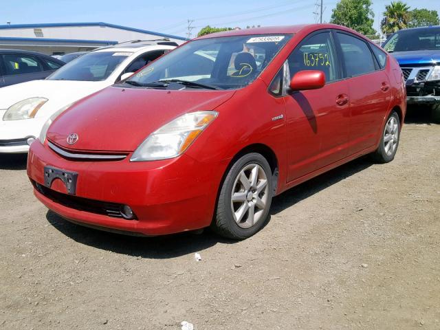 JTDKB20U077600049 - 2007 TOYOTA PRIUS RED photo 2