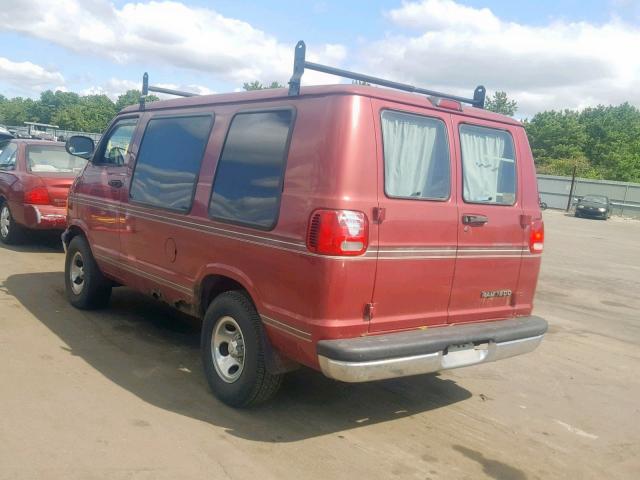 2B6HB11X9YK154378 - 2000 DODGE RAM VAN B1 RED photo 3