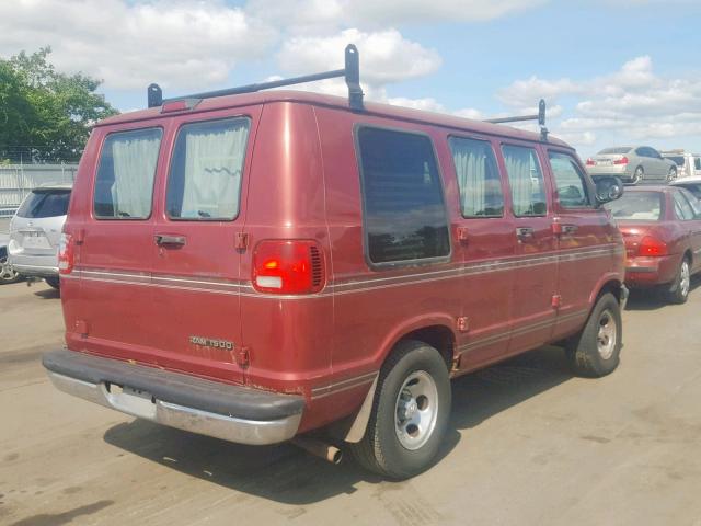 2B6HB11X9YK154378 - 2000 DODGE RAM VAN B1 RED photo 4