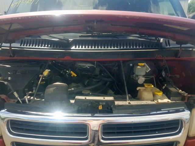 2B6HB11X9YK154378 - 2000 DODGE RAM VAN B1 RED photo 7