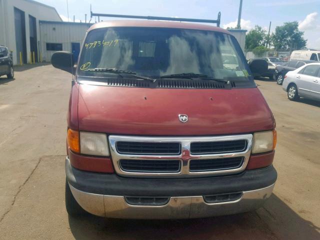 2B6HB11X9YK154378 - 2000 DODGE RAM VAN B1 RED photo 9