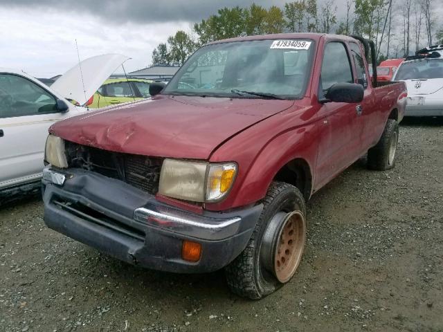 4TAWM72N6XZ458319 - 1999 TOYOTA TACOMA XTR RED photo 2