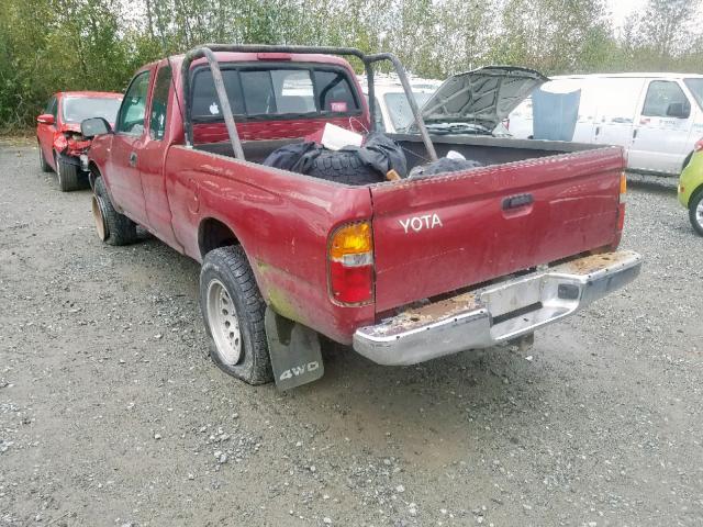 4TAWM72N6XZ458319 - 1999 TOYOTA TACOMA XTR RED photo 3