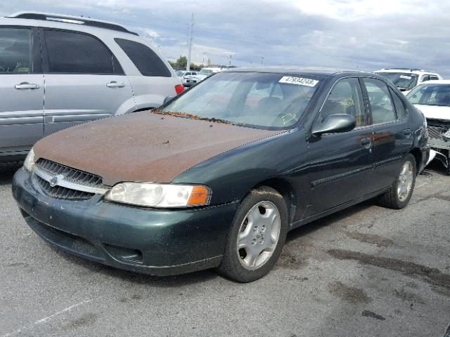 1N4DL01DXYC205108 - 2000 NISSAN ALTIMA XE GREEN photo 2